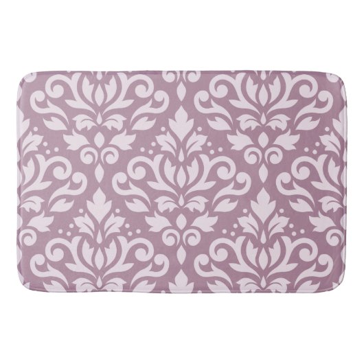 Damask Large Pattern Pink on Mauve Badematte (Vorderseite)