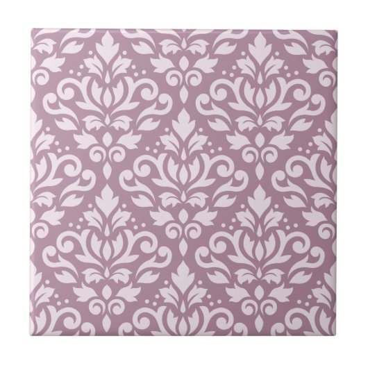 Damask Large Pattern Pink on Mauve Fliese (Vorderseite)