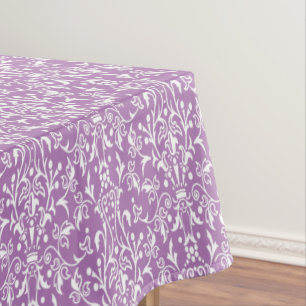 Damask Lavendel & White Tischdecke