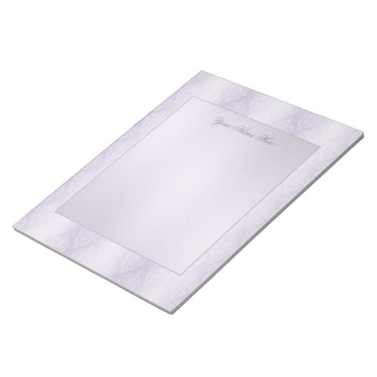 Damask Lavender Shine Notizblock (angewinkelt)