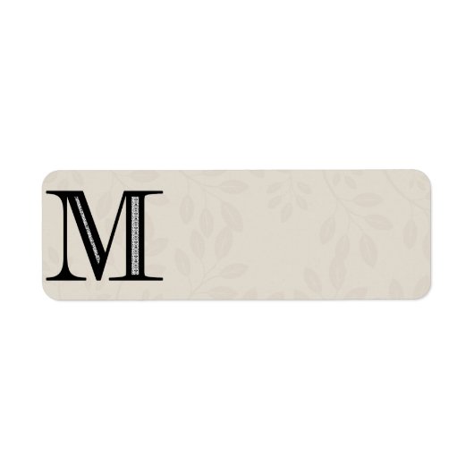 Damask Letter M - Schwarz (Vorne)