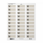 Damask Letter M - Schwarz (Vorne)