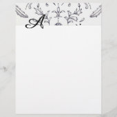 Damask Letterhead Schwarz/Weiß (Vorderseite)