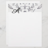 Damask Letterhead Schwarz/Weiß (Vorne/Hinten)