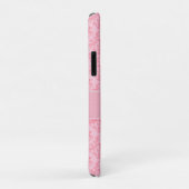 Damask light pink Kangaroo Pfote Name Case-Mate iPhone Hülle (Hinten/Rechts)