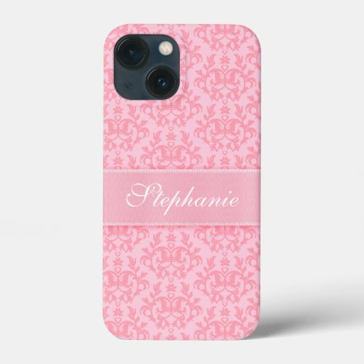 Damask light pink Känguru Pfotenmuster Case-Mate iPhone Hülle (Rückseite)