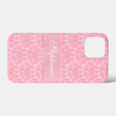 Damask light pink Känguru Pfotenmuster Case-Mate iPhone Hülle (Rückseite (Horizontal))