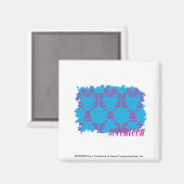 Damask Lila-Aqua 4 Magnet (Vorderseite/Rückseite)