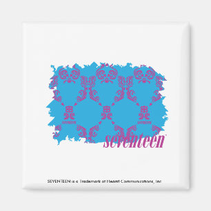 Damask Lila-Aqua 4 Magnet