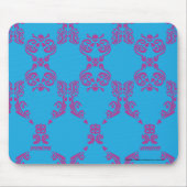 Damask Lila-Aqua Mousepad (Vorne)
