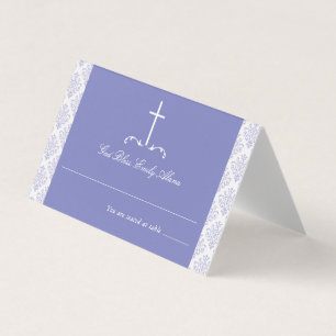 Damask Lila erstes religiöses Kreuz der Kommunion