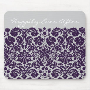 Damask Lila Hochzeit Mousepad