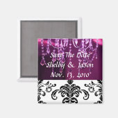 Damask lila Kronleuchter, Rett The Da... Magnet (Vorderseite/Rückseite)