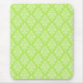 Damask Lime Green Pattern Mousepad (Vorne)