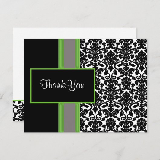 Damask Limon Dankeschön-Karten Postkarte (Vorne/Hinten)