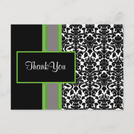 Damask Limon Dankeschön-Karten Postkarte