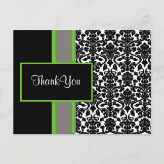 Damask Limon Dankeschön-Karten Postkarte
