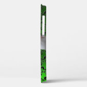 DAMASK MÄDLICH MONOGRAMM, grünes, weißes Band Case-Mate iPhone Hülle (Rückseite / Links)