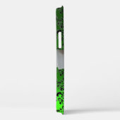 DAMASK MÄDLICH MONOGRAMM, grünes, weißes Band Case-Mate iPhone Hülle (Rückseite / Rechts)