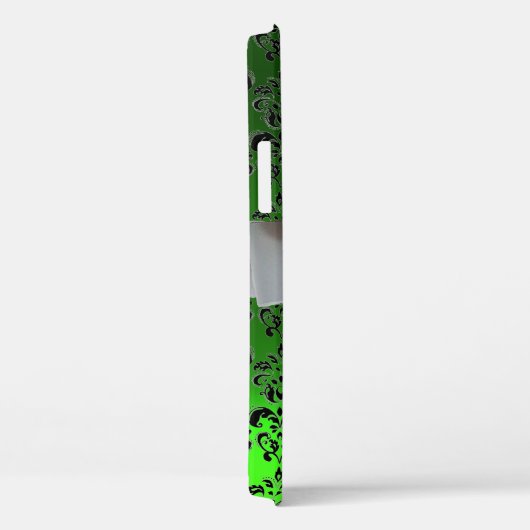 DAMASK MÄDLICH MONOGRAMM, grünes, weißes Band Case-Mate iPhone Hülle (Rückseite / Rechts)