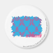 Damask Magenta-Aqua 4 Magnet (Vorne)