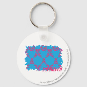 Damask Magenta-Aqua 4 Schlüsselanhänger