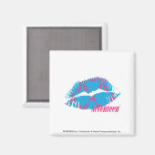 Damask Magenta-Aqua Magnet (Vorderseite/Rückseite)