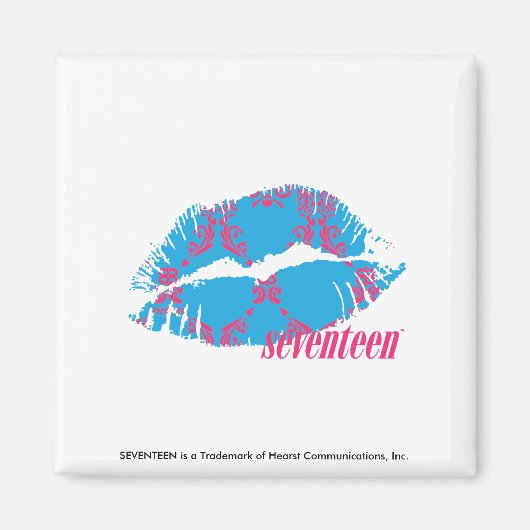 Damask Magenta-Aqua Magnet (Vorne)