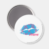 Damask Magenta-Aqua Magnet (Vorderseite/Rückseite)