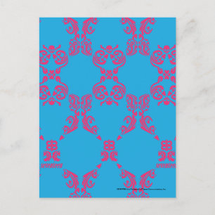 Damask Magenta-Aqua Postkarte