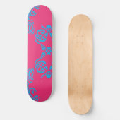 Damask Magenta-Aqua Skateboard (Vorderseite)