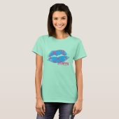 Damask Magenta-Aqua T-Shirt (Vorne ganz)