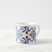 Damask Majolica Tile Design Espressotasse (Vorderseite Rechts)