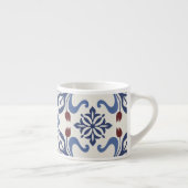 Damask Majolica Tile Design Espressotasse (Rechts)