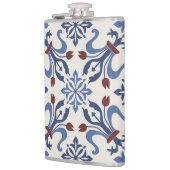 Damask Majolica Tile Design Flachmann (Links)