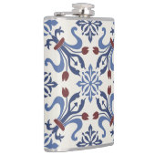 Damask Majolica Tile Design Flachmann (Rechts)