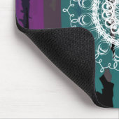 Damask Mandala Abstrakt lackierte Wasserfarbe Vint Mousepad (Ecke)