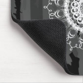 Damask MandalaBlack und White Wassercolor Mousepad (Ecke)