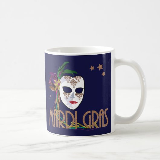 Damask Mardi Gras Tasse (Rechts)