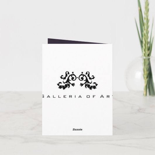 Damask me FOTO INSERT ~ Karten Danke Hochzeit (Rückseite)