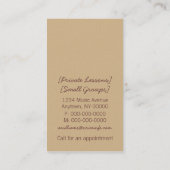 Damask Microphone Business Card, Hot Pink Visitenkarte (Rückseite)