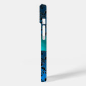 DAMASK MIRLY MONOGRAMM Blue Band Case-Mate iPhone Hülle (Rückseite / Links)