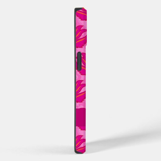 Damask Modern Art Nouveau Pink Monogram Initialen Case-Mate iPhone Hülle (Rückseite / Rechts)