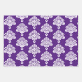 Damask Modern Color Pattern Wrapping Paper Sheets Geschenkpapier Set (Vorderseite 3)
