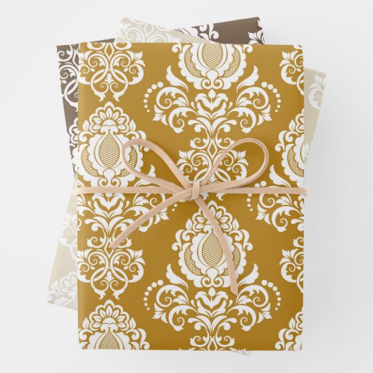 Damask Modernes Farbmuster Geschenkpapier Set (Beispiel)