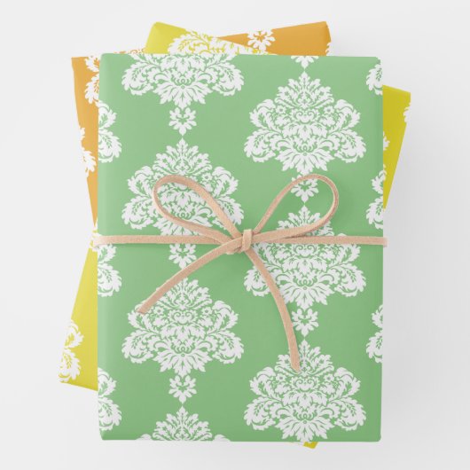 Damask Modernes Farbmuster Geschenkpapier Set (Beispiel)