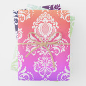 Damask Modernes Farbmuster Geschenkpapier Set (Beispiel)