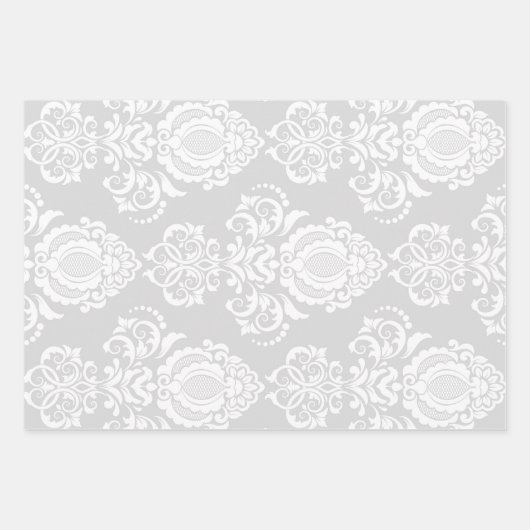 Damask Modernes Farbmuster Geschenkpapier Set (Vorderseite 2)
