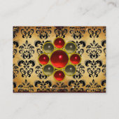 DAMASK MON RED RUBY, Pergament Visitenkarte (Rückseite)