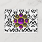 DAMASK MON RUBY hellgrau-lila Goldwäsche Visitenkarte (Rückseite)